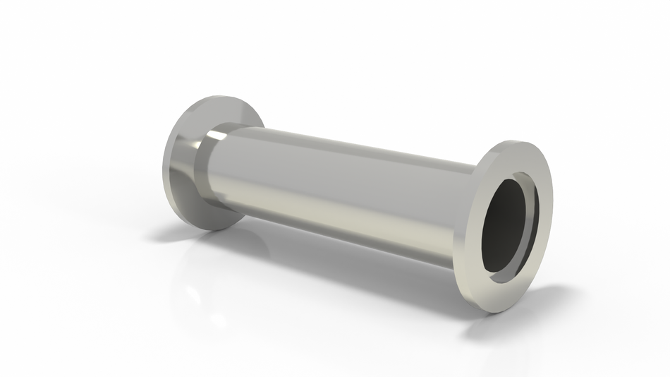 KF 25 Full Nipple 304, tube OD 25.4 mm